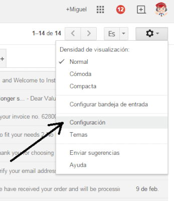 Cambiar el idioma de Gmail